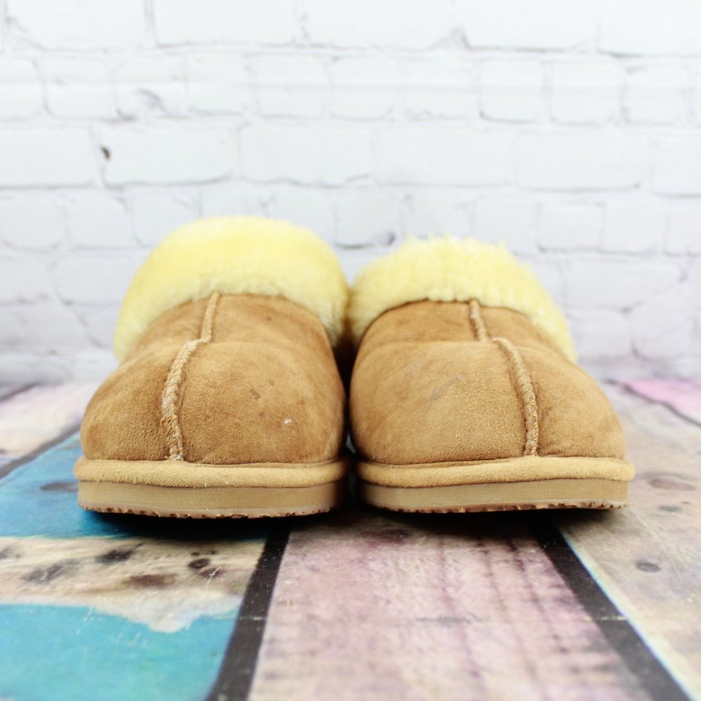 LL BEAN Shearling Lined Slide On Slippers 11 M - Picture 4 of 9